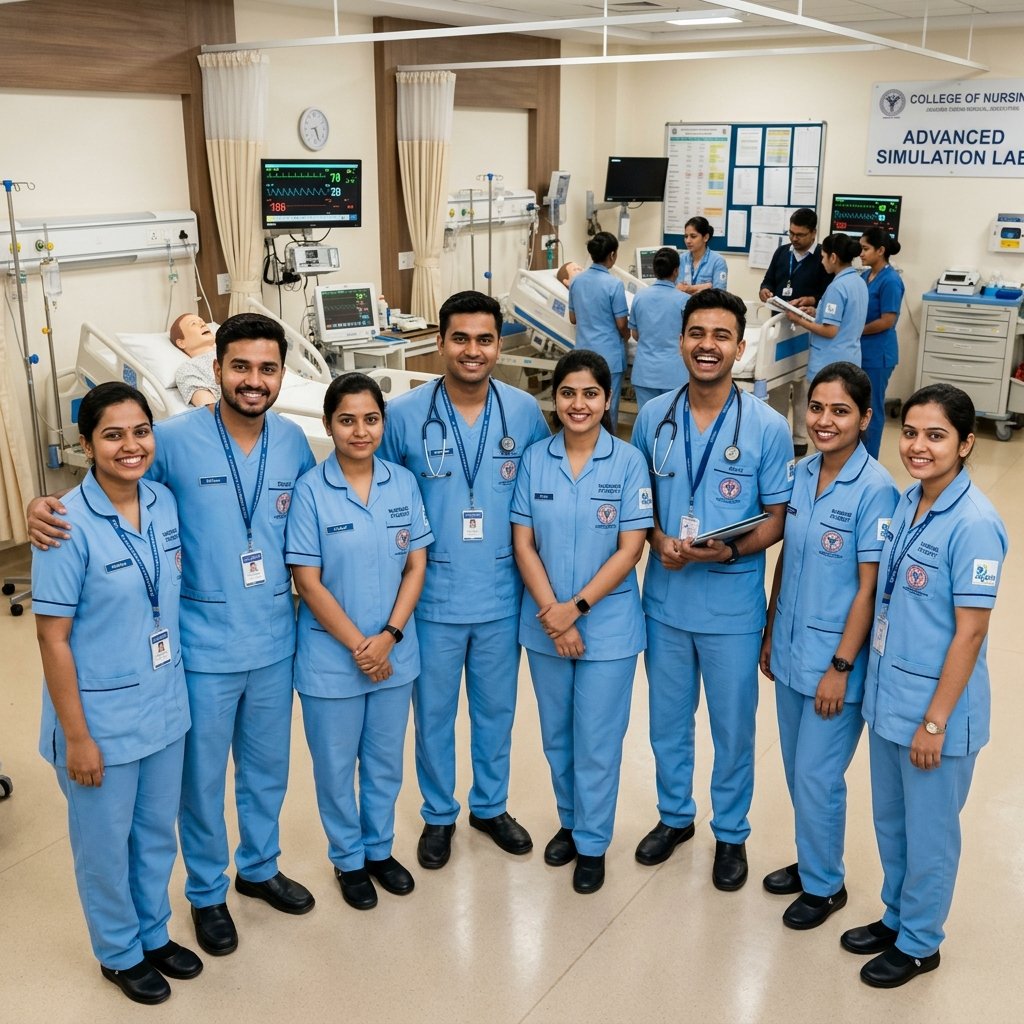 Siddartha Nursing Students in Lab